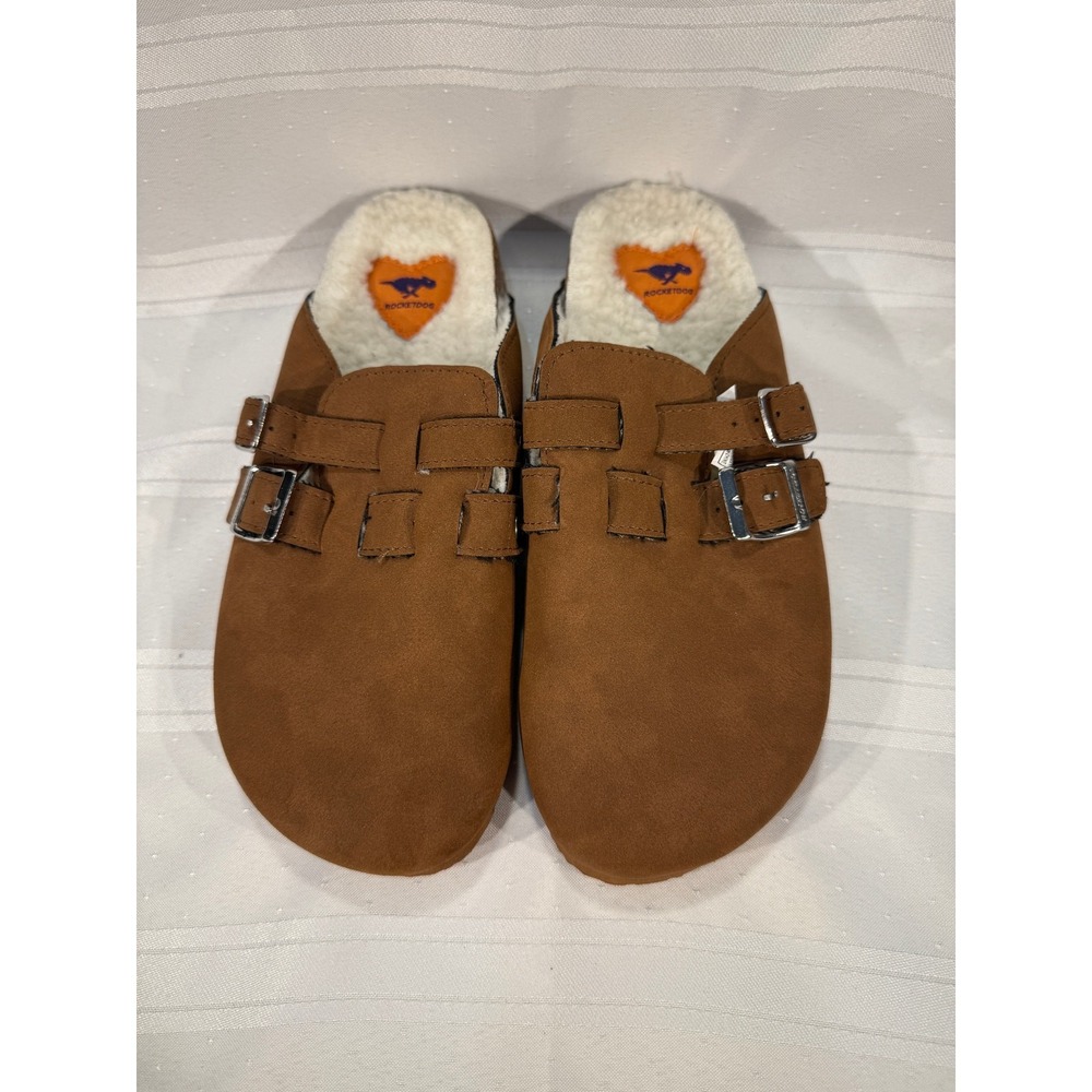 Rocket Dog Suede Mule Slippers Brown Women's 8‎ Excellent Condition
